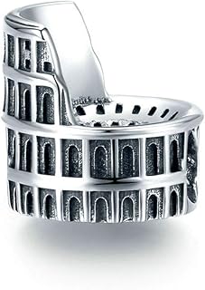 Sterling Silver Roman Colosseum & Taj Mahal Charm