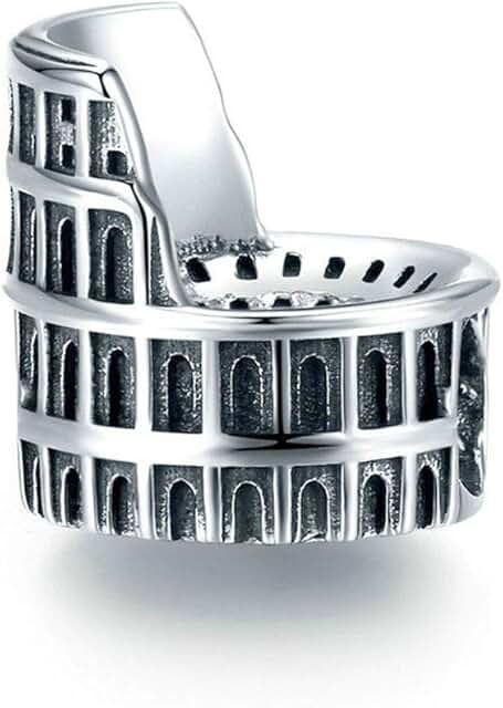 Sterling Silver Roman Colosseum & Taj Mahal Charm