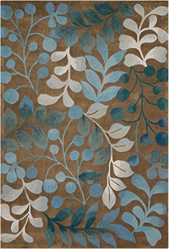 Contour Floral Mocha 2'6" x 4' Area Rug, Easy Cleaning, Non Shedding, Bed Room, Living Room, Dining Room, Kitchen 3x4)