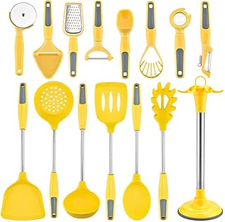 15-Piece Silicone and Stainless Steel Kitchen Utensil Set