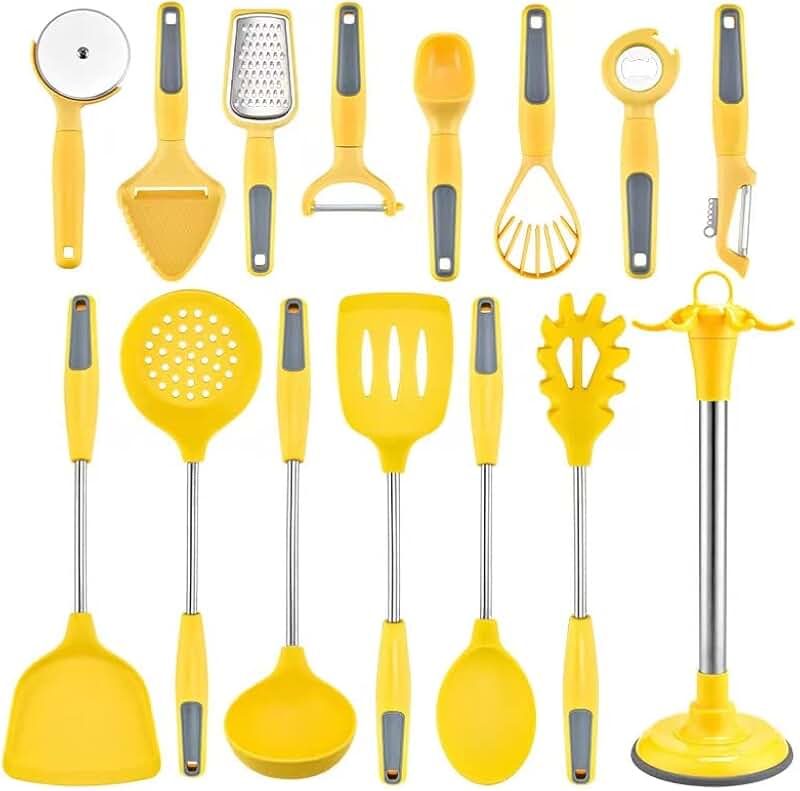 Rainbow 13-Piece Stainless Steel Kitchen Utensils Set