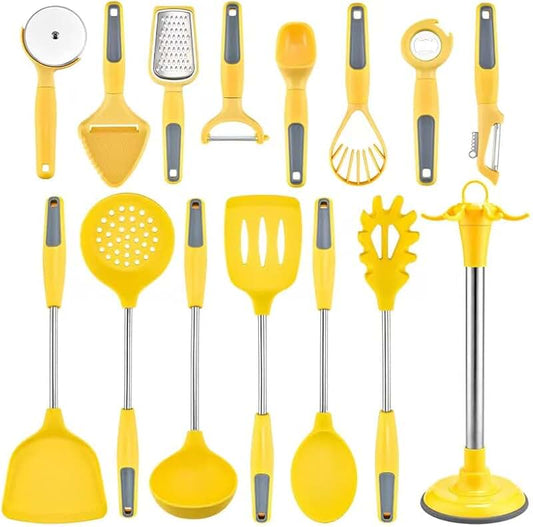 Rainbow 13-Piece Stainless Steel Kitchen Utensils Set