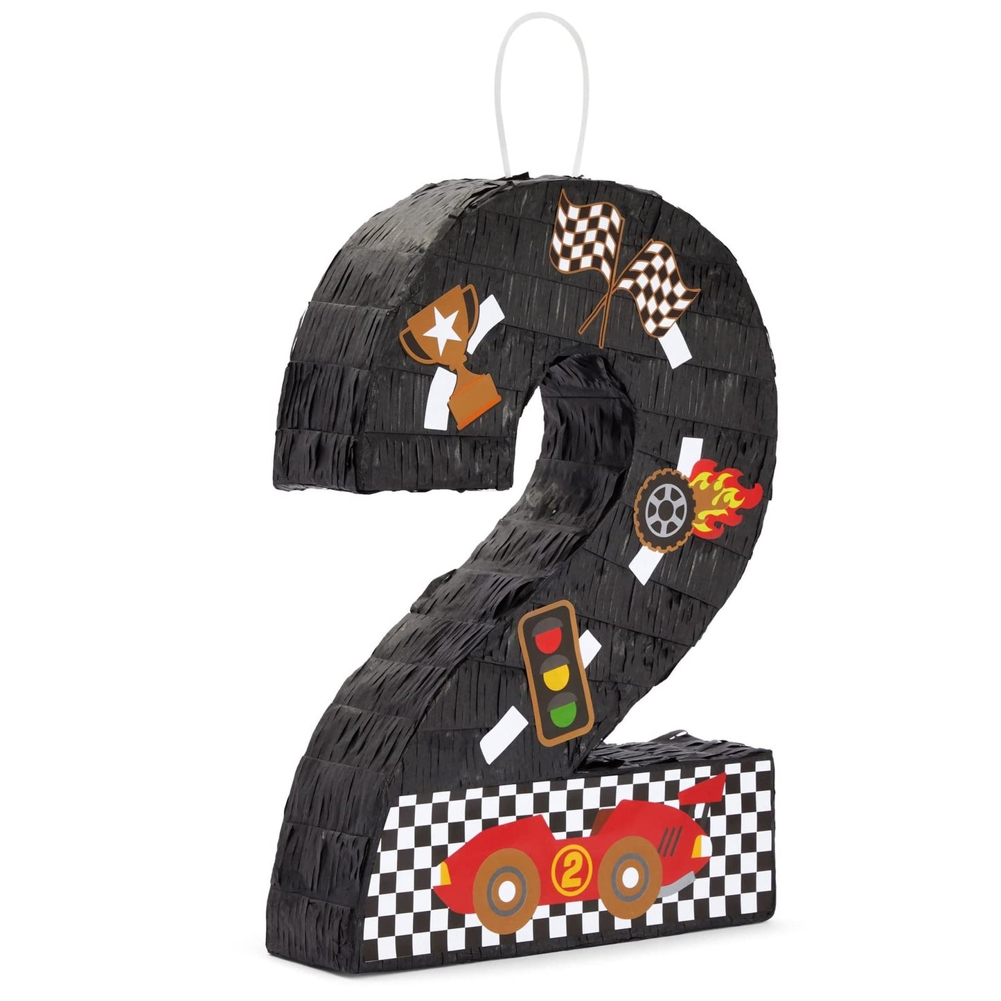 Race Car Number 2 Pinata for Birthday Party Decorations