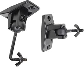 Pair of Black Wall and Ceiling Mounts for Speakers