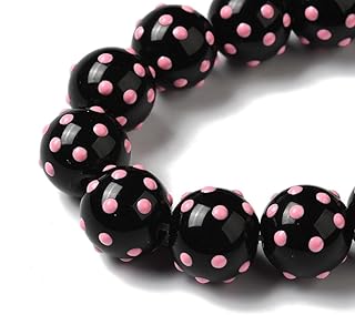 60 pcs 12mm Handmade Lampwork Glass Beads for Jewelry Making