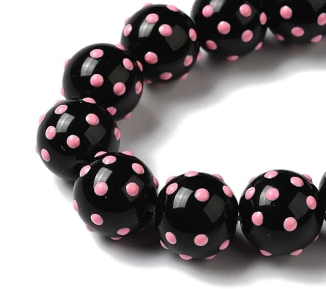 60 pcs 12mm Handmade Lampwork Glass Beads for Jewelry Making