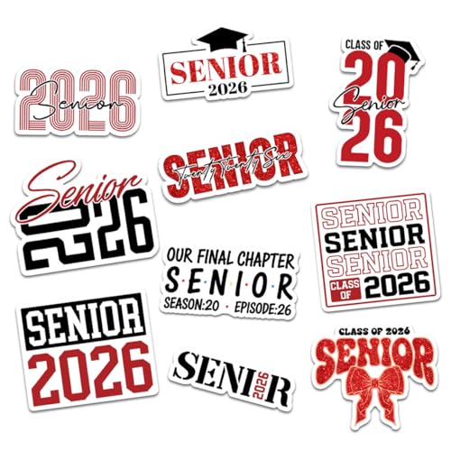 Set of 10 Graduation Stickers for Class of 2026