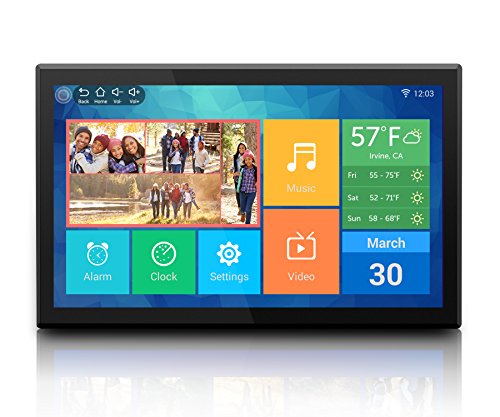 (AWDMPF117F) 17.3 Hi-Res WiFi Digital Photo Frame with Touchscreen IPS LCD Display & 8GB Built-in Memory (1920 x 1080 Resolution), Photo/Music/Video Support, Wall Mountable