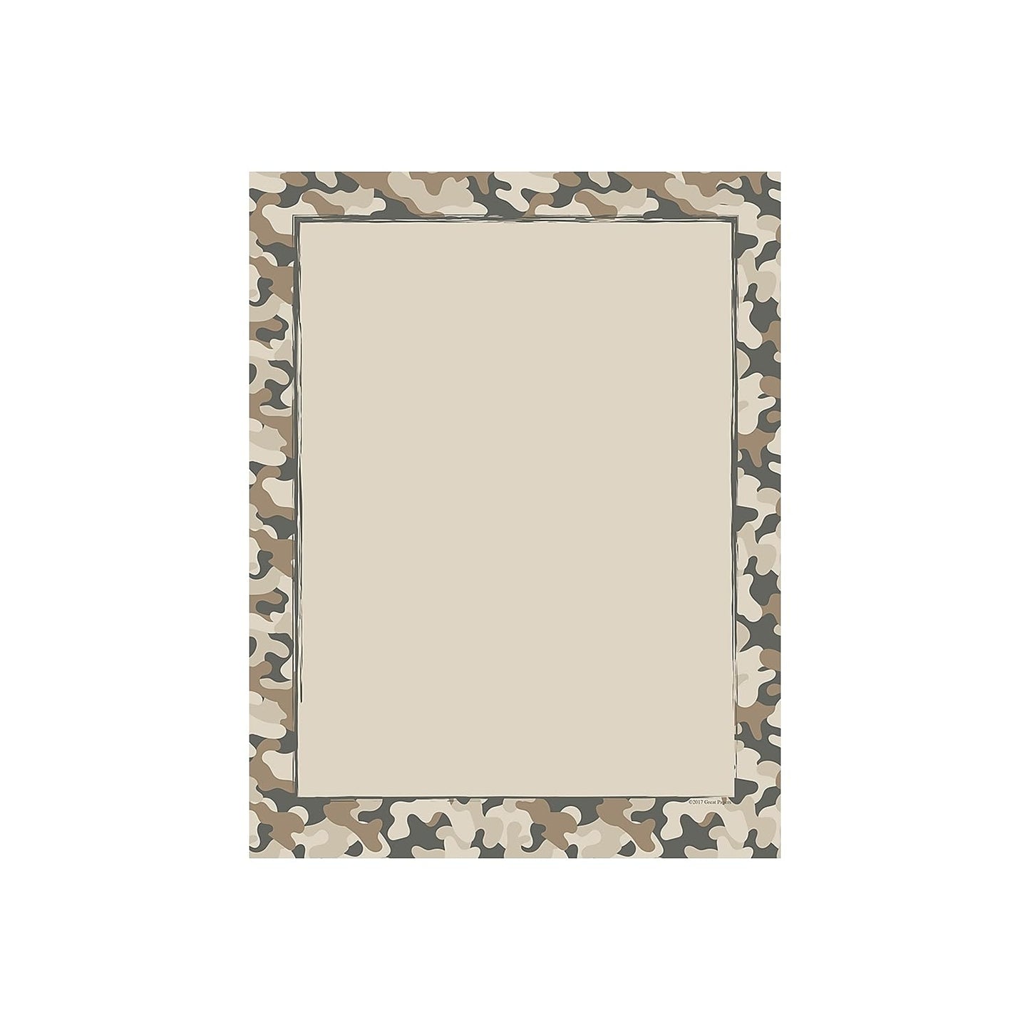 Camo Letterhead Paper, 8.5 x 11, 80 Sheets
