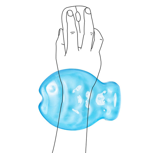 Blue Gel Fish Wrist Rest for Comfort and Support