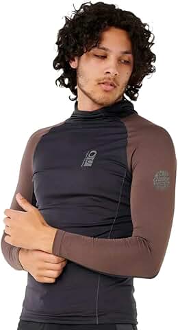 Men's UPF 50 Long Sleeve Hooded Rashguard