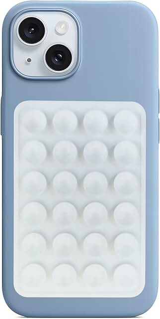 Silicone Suction Phone Holder for Mirrors and Flat Surfaces