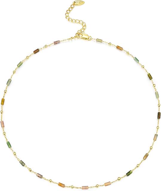 Colorful Gemstone Beaded Adjustable Statement Necklace
