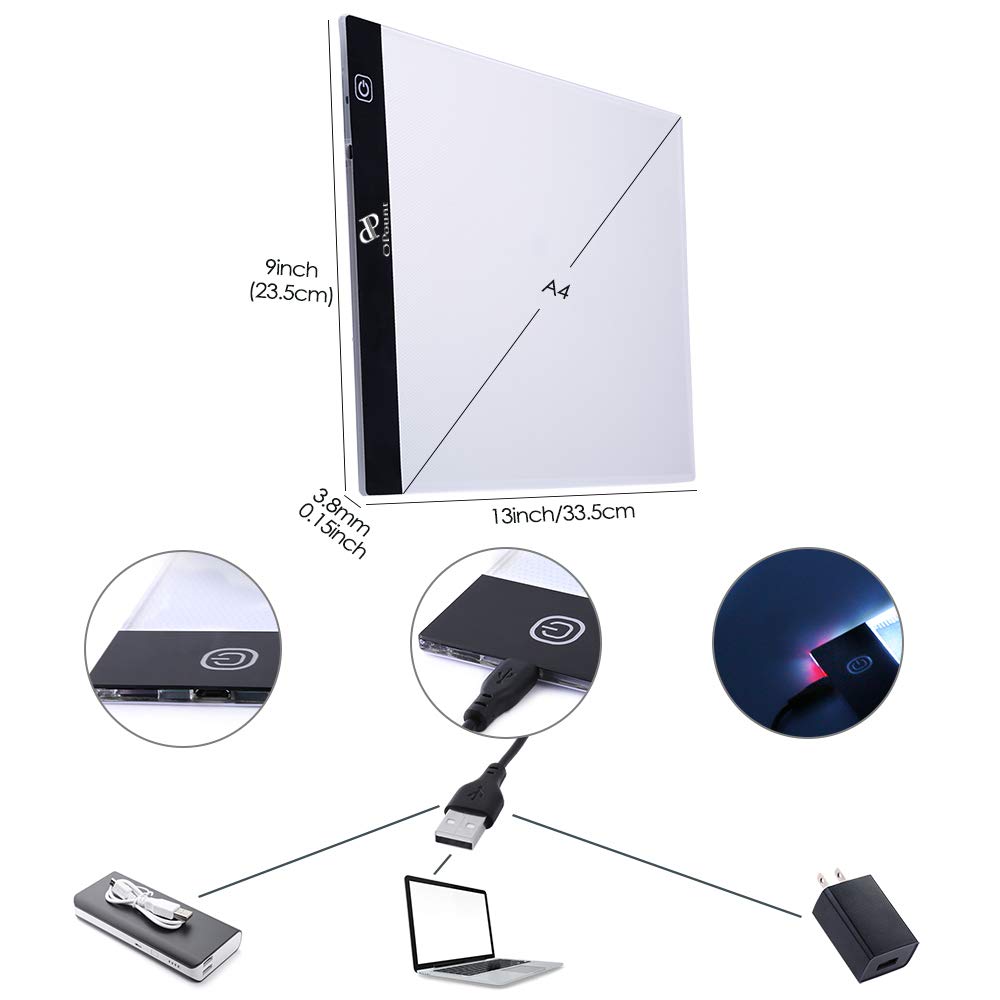 170 PCS A4 Diamond Painting Kit with LED Light Pad and Tools