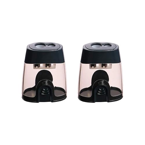 Manual Pencil Sharpener with Two Holes, Pack of 2