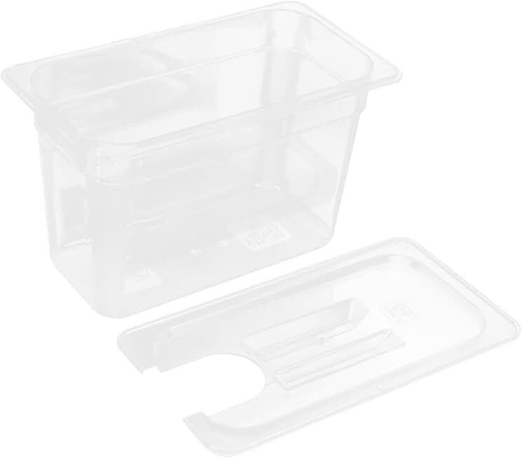 Transparent storage case with ergonomic grip for sous vide cooking