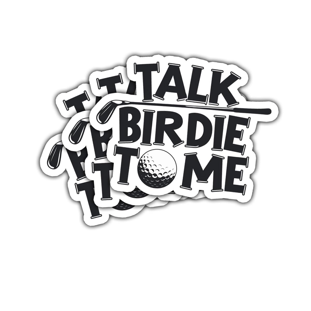 Set of three humorous golf stickers for fans and friends