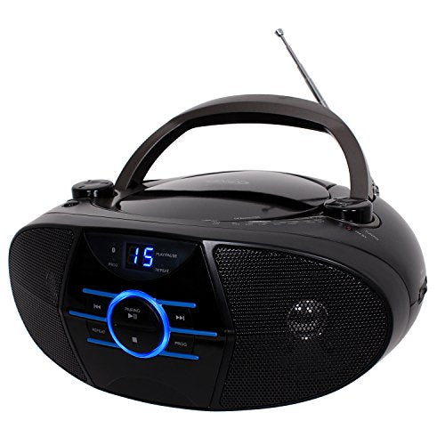1 - Portable Stereo CD Player with AM/FM Stereo Radio & Bluetooth(R), Supports A2DP & AVRCP, Top-loading CD player, CD-560