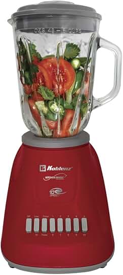 500W Blender with 51 oz. Glass Jar and 10 Speeds