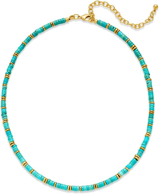 Colorful Beaded Turquoise Necklace for Women