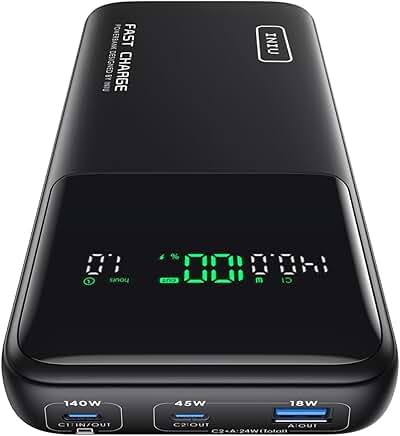 High Capacity 140W Portable Power Bank with Digital Display