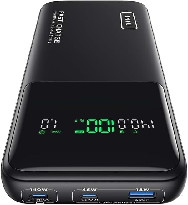 High Capacity 140W Portable Power Bank with Digital Display