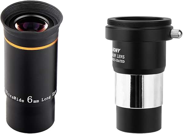 Telescope Eyepiece Set with Barlow Lens