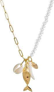 Gold Charm Necklace with Star Moon and Horse Pendants