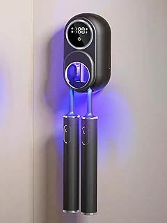 Toothbrush Cleaner and Holder with LED Screen