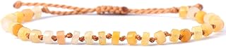 Handmade Natural Cylinder Gemstone Bead Bracelet