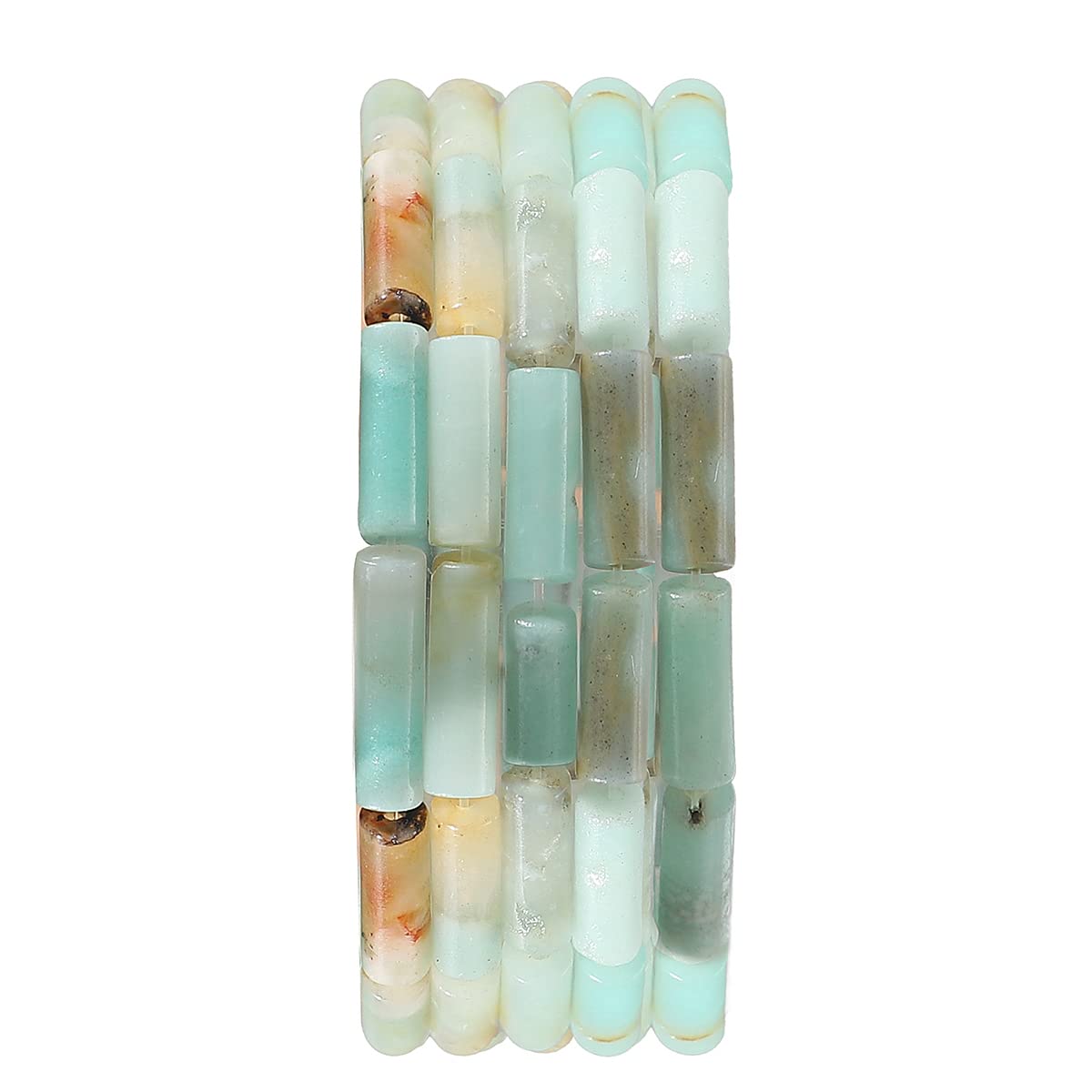 Natural Amazonite Tube Beads 13x4mm 30pcs for Jewelry Making