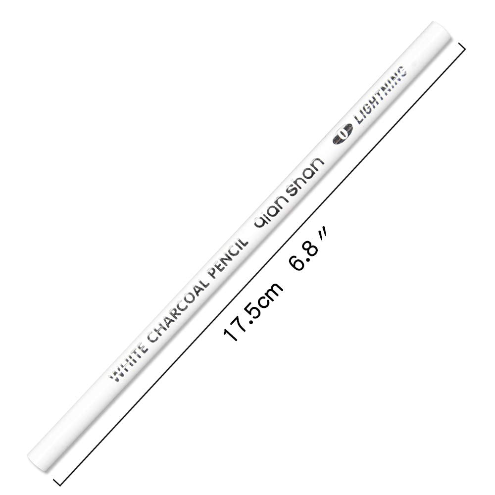 2 Pcs White Sketch Charcoal Pencils