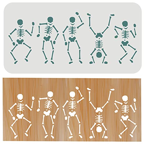 Skeleton Dancer Reusable Stencil 11.8x5.9 inch