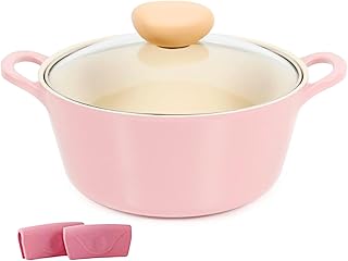 Retro 3QT Nonstick Ceramic Stockpot with Lid
