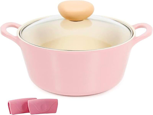 Stainless Steel Cookware Set with Nonstick Skillet and Soup Pot