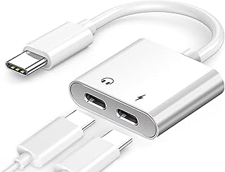 USB C Headphone Adapter with Charging Port