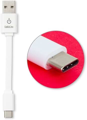 USB Type-C to USB Type-A Charging Cable in White