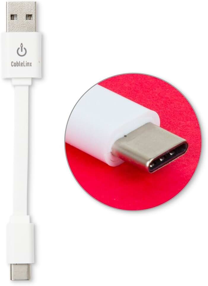 USB Type-C to USB Type-A Charging Cable in White