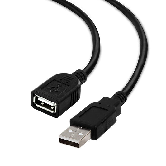 '- High Speed USB 2.0 Extension Cable - Flexible USB Extender Cord - A Male to A Female Adapter Cable - 6FT Black