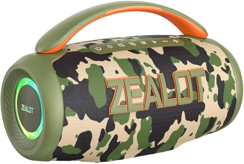 Portable waterproof Bluetooth speaker with 80W sound and 25-hour playtime