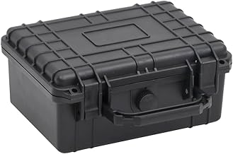 Black portable flight case for cameras and optics