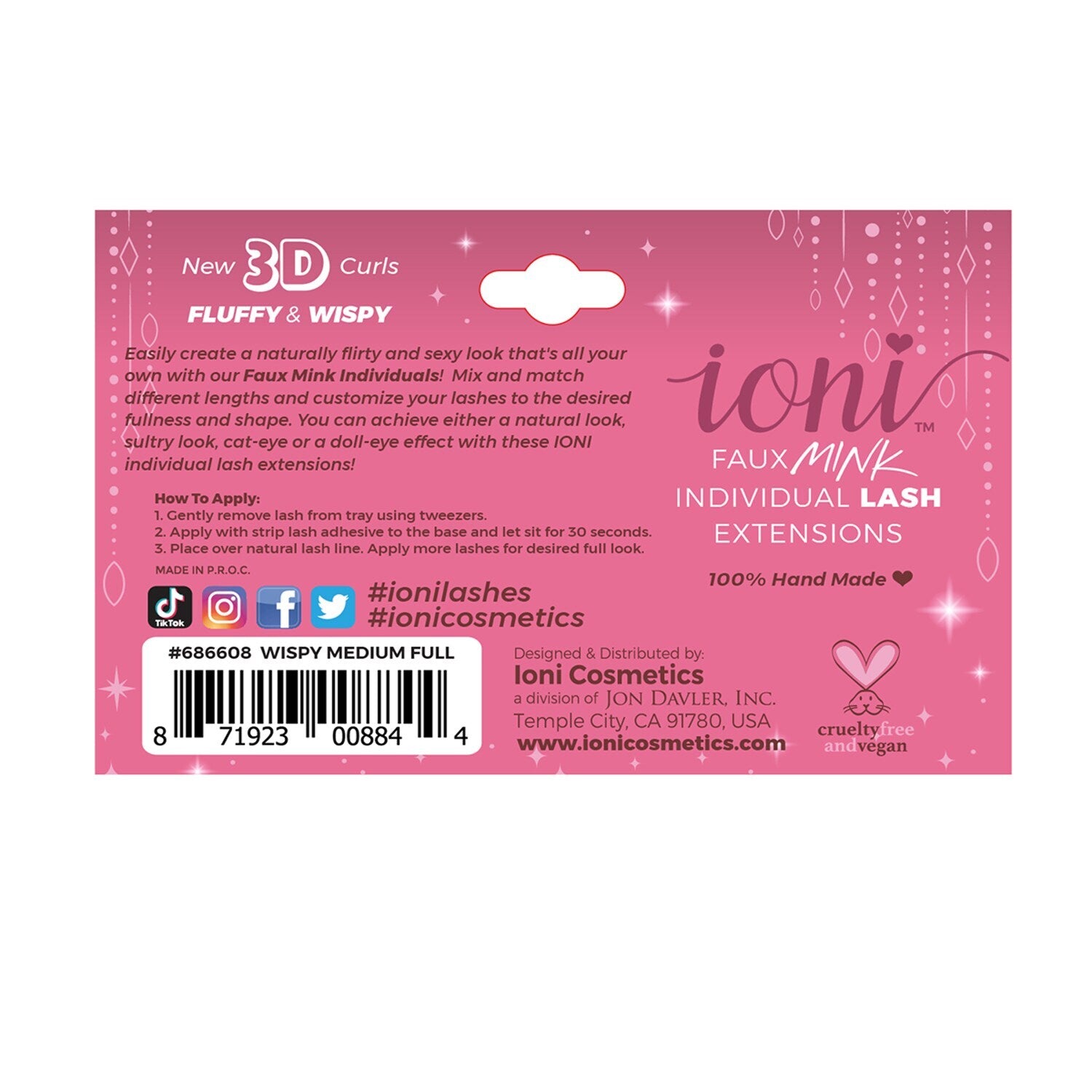Ioni Wispy Medium Lash Extensions, 16-ct. Packs (Pack of 36)