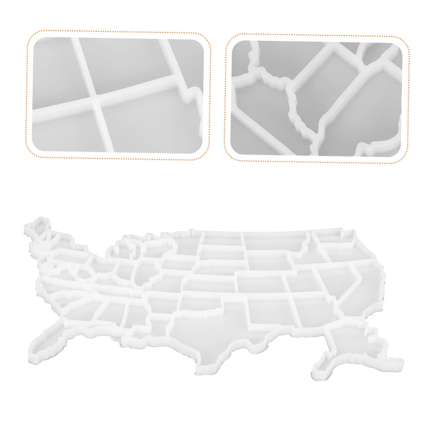 USA States Silicone Mold for Resin and Epoxy Crafts