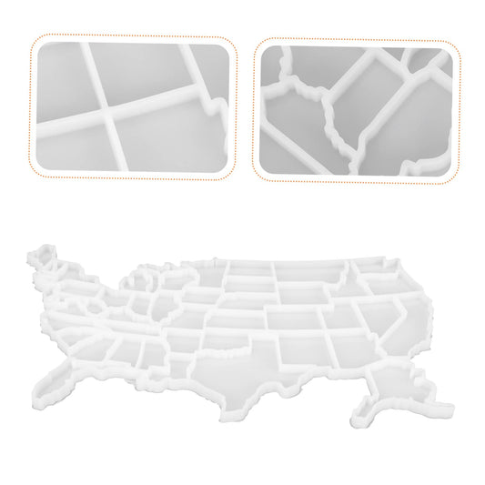 USA States Silicone Mold for Resin and Epoxy Crafts