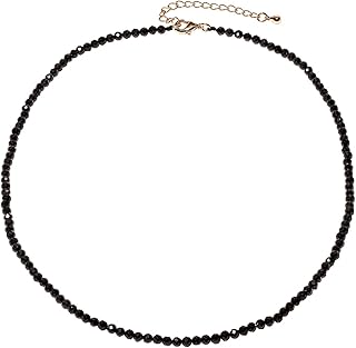 Dainty 3-4 mm Faceted Beads Necklace for Women and Men