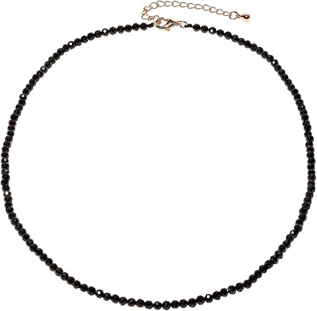Dainty 3-4 mm Faceted Beads Necklace for Women and Men