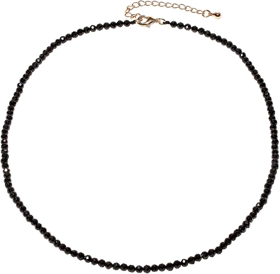 Dainty 3-4 mm Faceted Beads Necklace for Women and Men