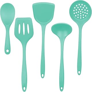 Green 5-Piece Silicone Cooking Utensil Set