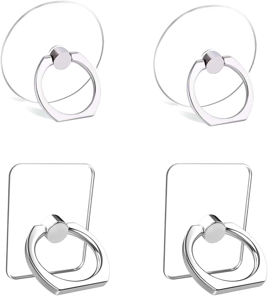 4-Pack Universal Phone Ring Holders with 360° Rotation