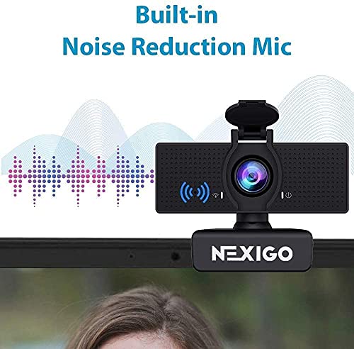 1080P Business Webcam Kits, N60 HD Web Camera with Microphone and Privacy Cover, Software Control, Enhanced Video Conference Lighting Kit with Webcam Style Clip, for Zoom/Skype/Teams